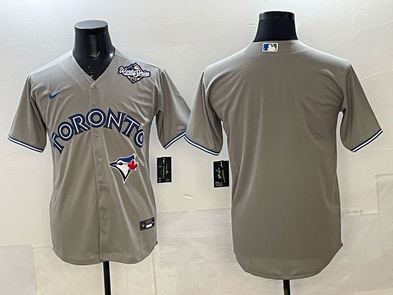 Men 2025 Nike Toronto Blue Jays Blank Grey Game MLB Jersey 011->toronto blue jays->MLB Jersey